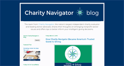 Desktop Screenshot of blog.charitynavigator.org